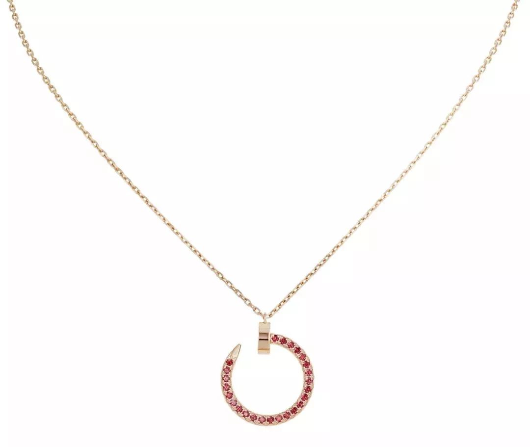 [Avelora Jewelry ]JUSTE NECKLACE GOLD RED DIAMONDS