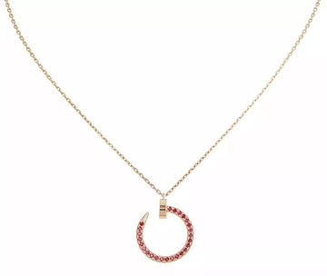 [Avelora Jewelry ]JUSTE NECKLACE GOLD RED DIAMONDS