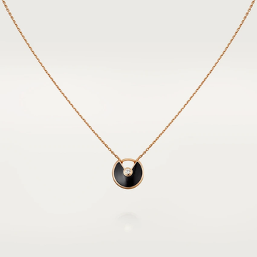 [Avelora Jewelry ]AMULETTE ROSE GOLD ONYX NECKLACE