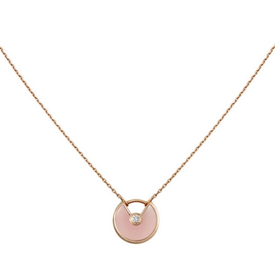 [Avelora Jewelry ]AMULETTE ROSE GOLD PINK MOP NECKLACE