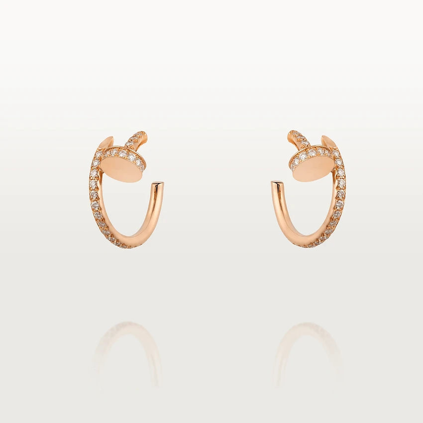 [Avelora Jewelry ]JUSTE EARRINGS 12.75MM PINK GOLD DIAMOND