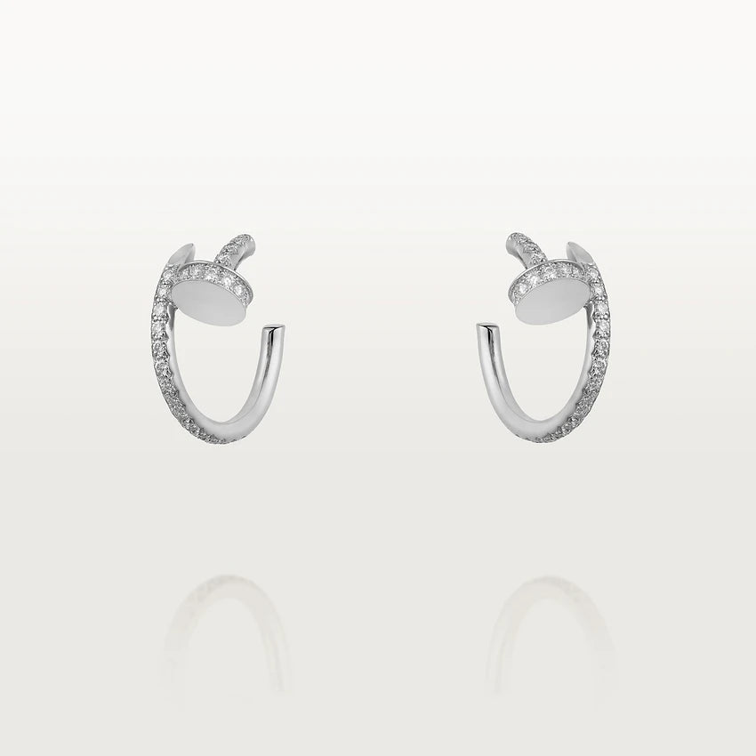 [Avelora Jewelry ]JUSTE EARRINGS 12.75MM SILVER DIAMOND