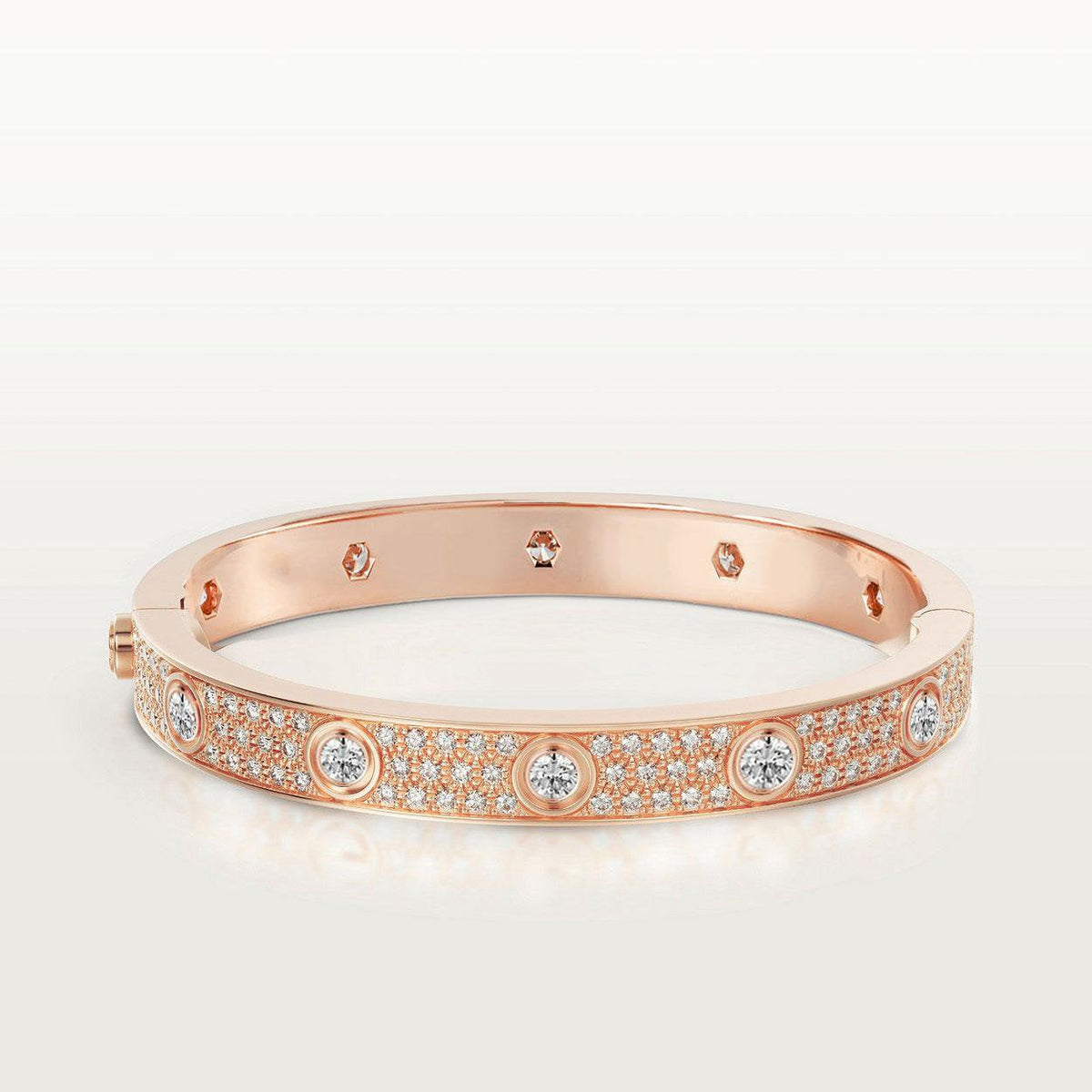 [Avelora Jewelry ]LOVE BRACELET 6.1MM DIAMOND-PAVED 10 BIG DIAMONDS