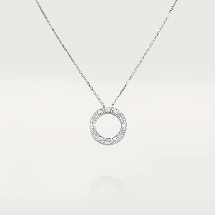 [Avelora Jewelry ]LOVE NECKLACE ADJUSTABLE SILVER
