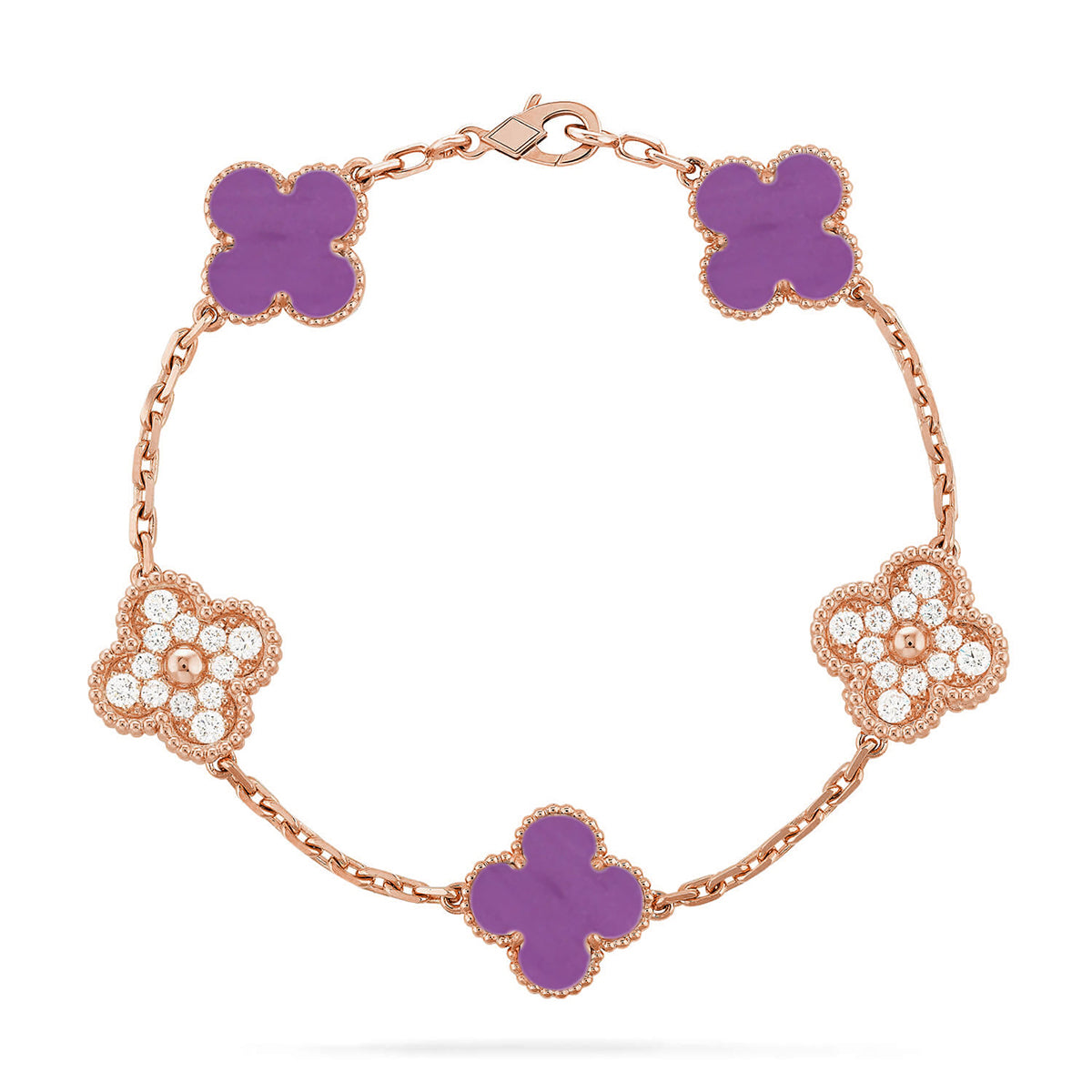 [Avelora Jewelry ] CLOVER 5 MOTIF VIOLET BRACELET COLLECTION