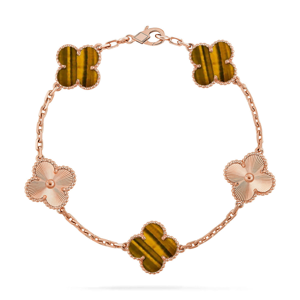 [Avelora Jewelry ] CLOVER 5 MOTIFS TIGER EYE BRACELET COLLECTION