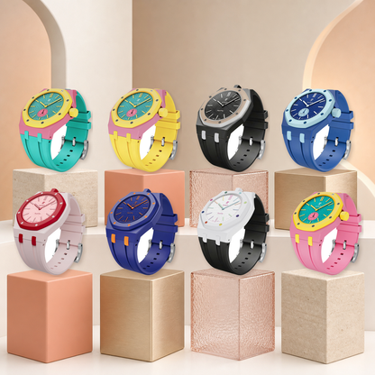 [Avelora]Royal Oak Pop Exclusive Bioceramic Case & Silicone Strap Mix Color