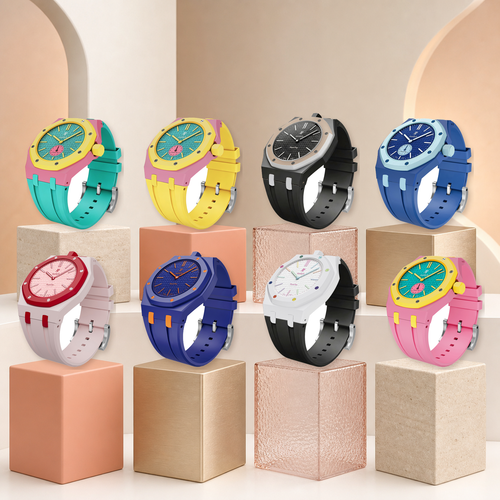 [Avelora]Royal Oak Pop Exclusive Bioceramic Case & Silicone Strap Mix Color
