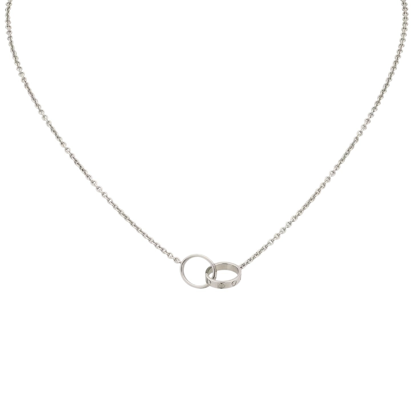 [Avelora]LOVE DOUBLE-RING PENDANT NECKLACE