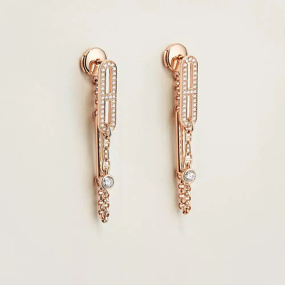 [Avelora]CHAINE CHAOS DIAMOND DROP EARRINGS