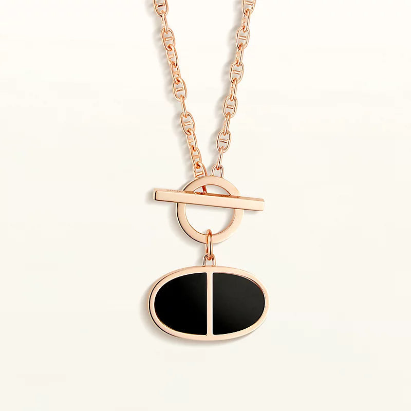 [Avelora]CHAINE VERSO BLACK CERAMIC NECKLACE