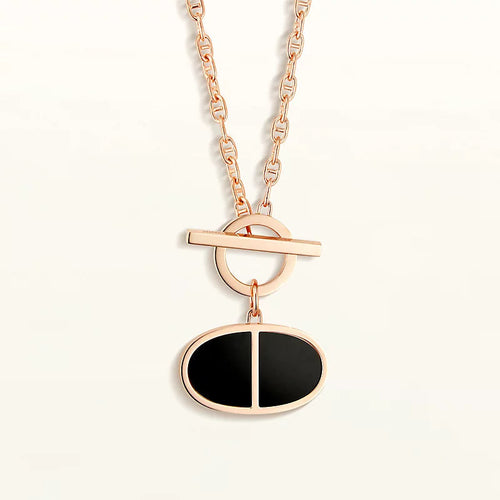 [Avelora]CHAINE VERSO BLACK CERAMIC NECKLACE