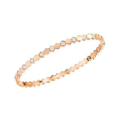 [Avelora]BEE LOVE ROSE GOLD DIAMOND BRACELET
