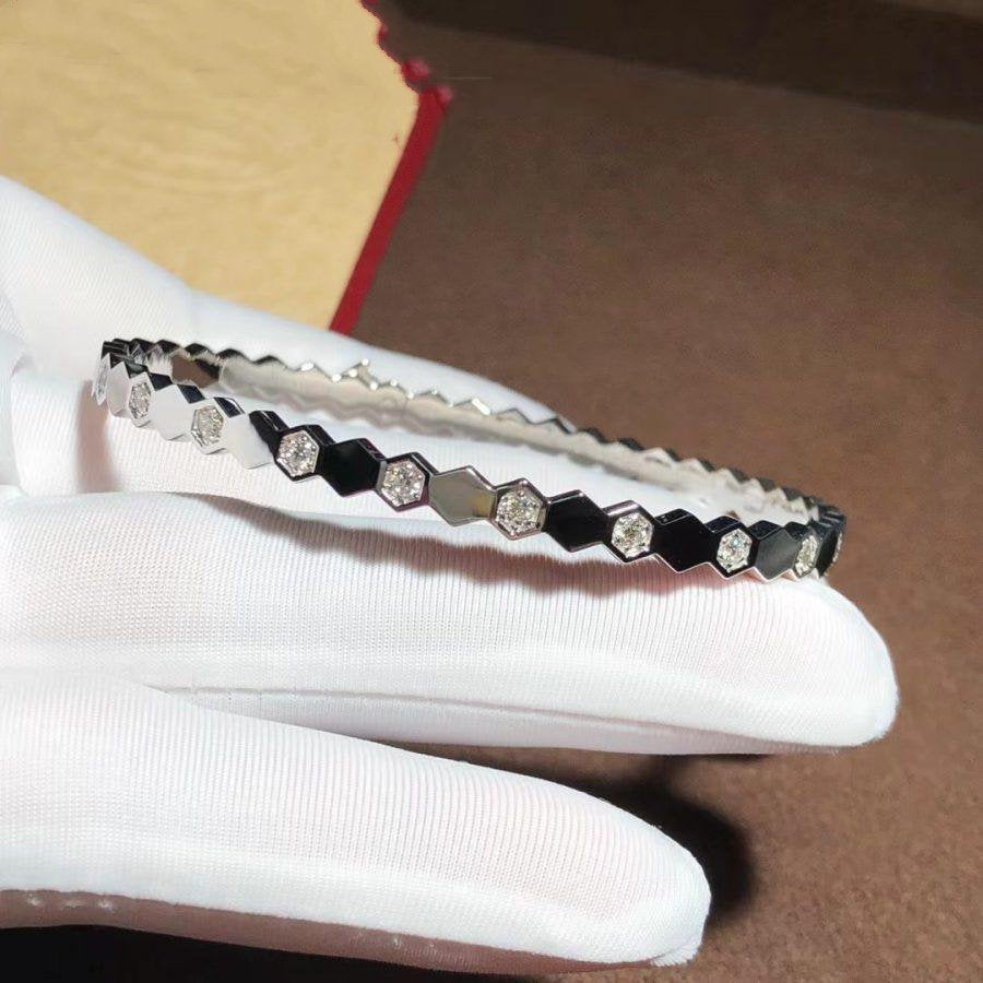 [Avelora]BEE LOVE SILVER DIAMOND BRACELET