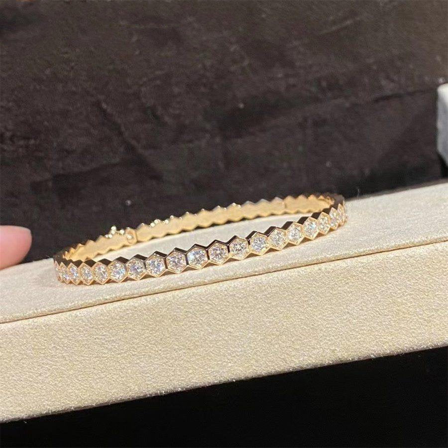 [Avelora Jewelry ]BEE LOVE GOLD BRACELET FULL DIAMOND
