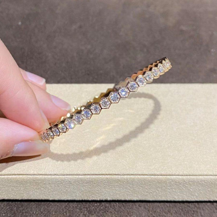 [Avelora]BEE LOVE GOLD BRACELET FULL DIAMOND