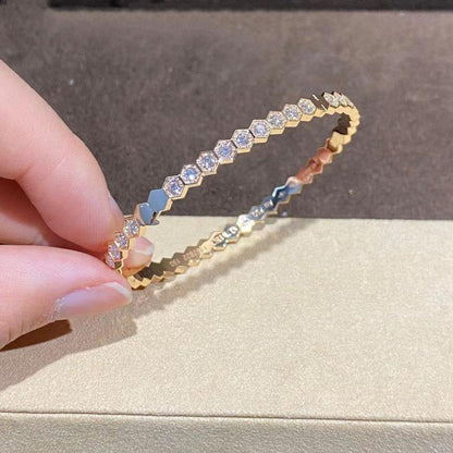 [Avelora]BEE LOVE GOLD BRACELET FULL DIAMOND