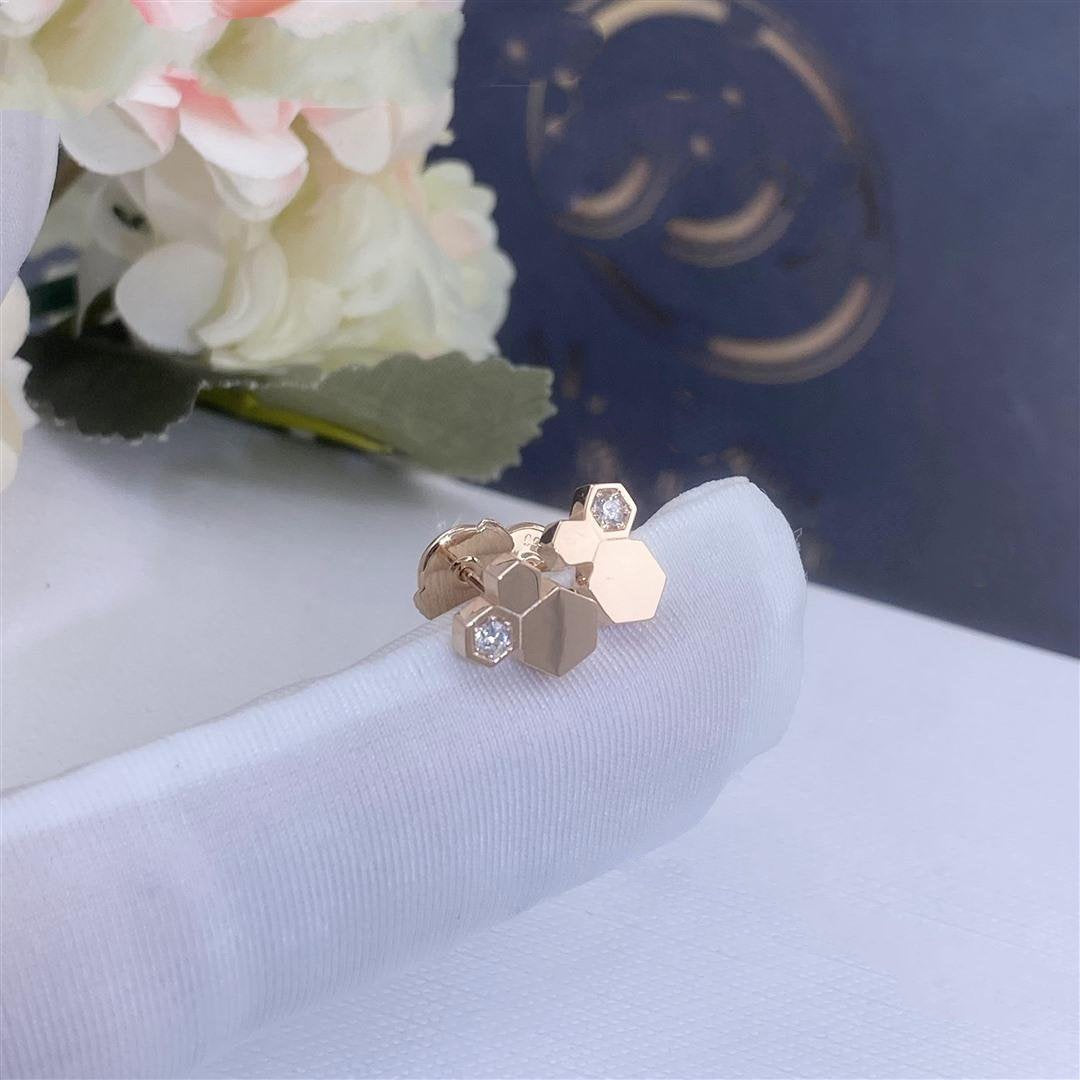 [Avelora]BEE LOVE ROSE GOLD DIAMOND EARRINGS