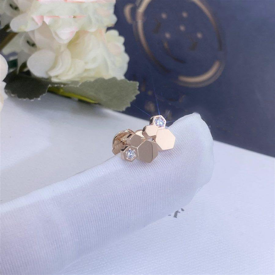 [Avelora]BEE LOVE ROSE GOLD DIAMOND EARRINGS