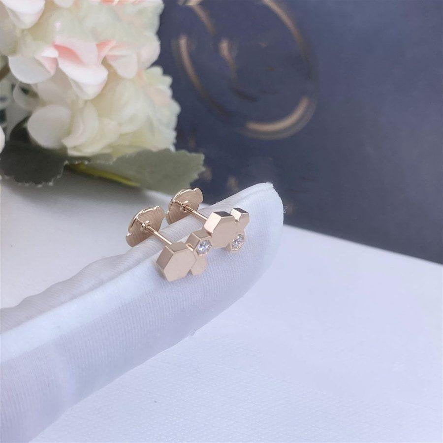 [Avelora]BEE LOVE ROSE GOLD DIAMOND EARRINGS