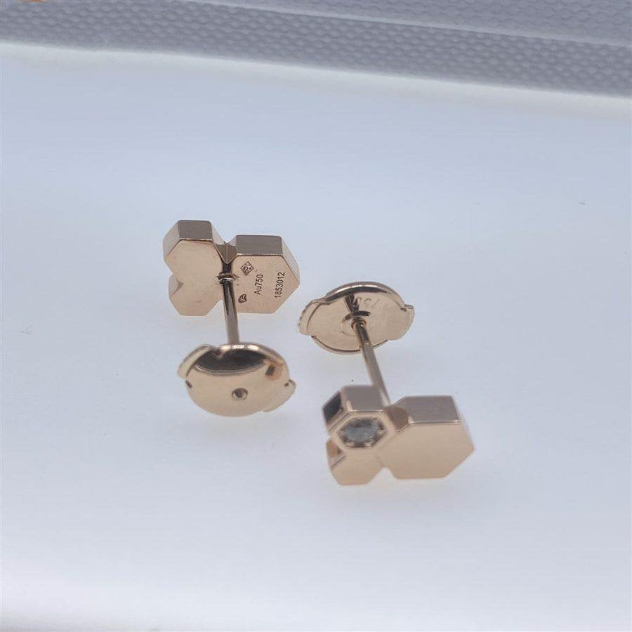[Avelora Jewelry ]BEE LOVE PINK GOLD DIAMOND EARRINGS