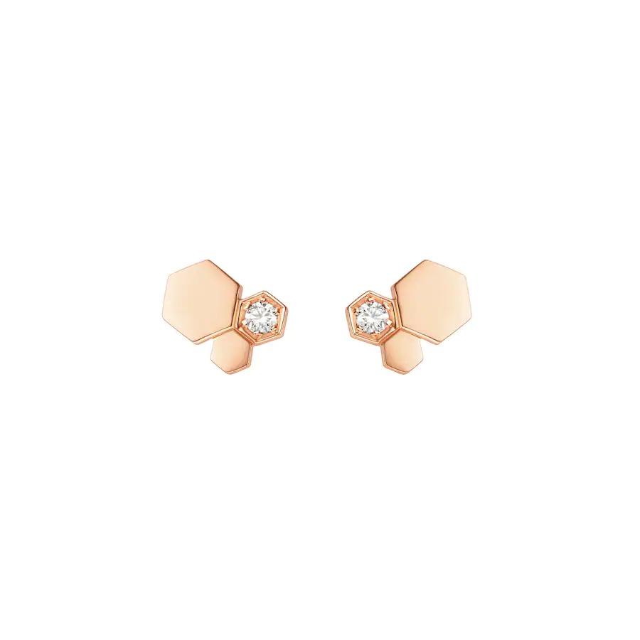 [Avelora Jewelry ]BEE LOVE PINK GOLD DIAMOND EARRINGS