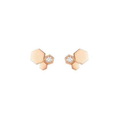 [Avelora]BEE LOVE ROSE GOLD DIAMOND EARRINGS
