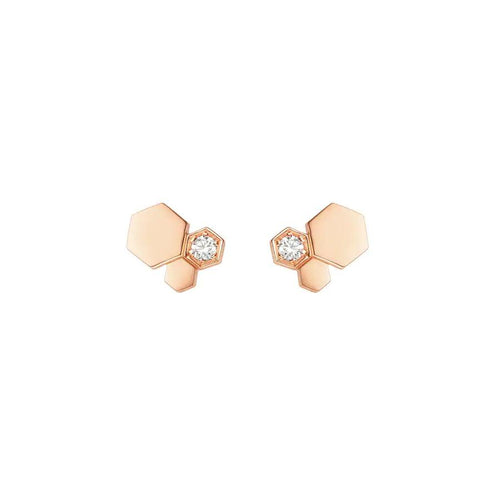 [Avelora]BEE LOVE ROSE GOLD DIAMOND EARRINGS
