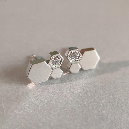 [Avelora]BEE LOVE SILVER DIAMOND EARRINGS