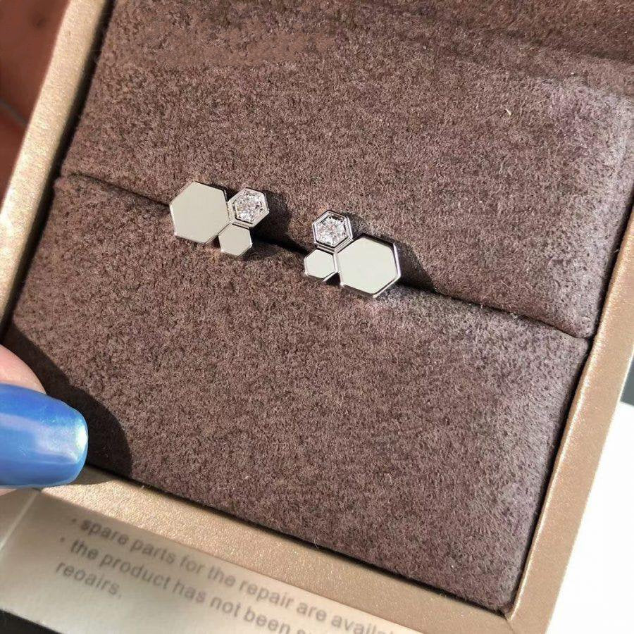 [Avelora]BEE LOVE SILVER DIAMOND EARRINGS