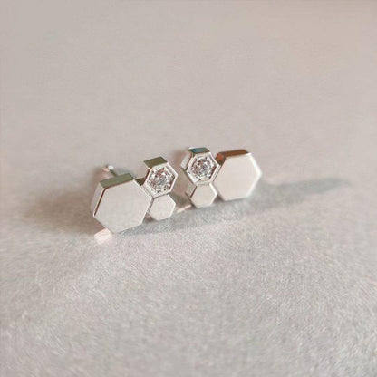 [Avelora]BEE LOVE SILVER DIAMOND EARRINGS