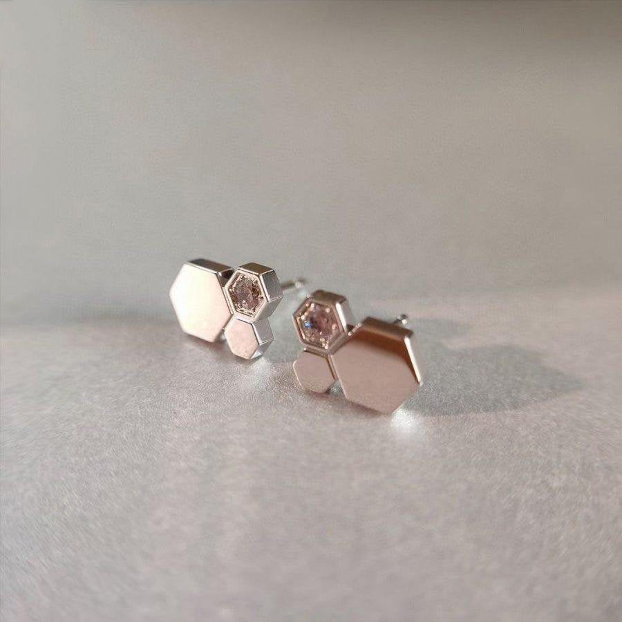 [Avelora]BEE LOVE SILVER DIAMOND EARRINGS