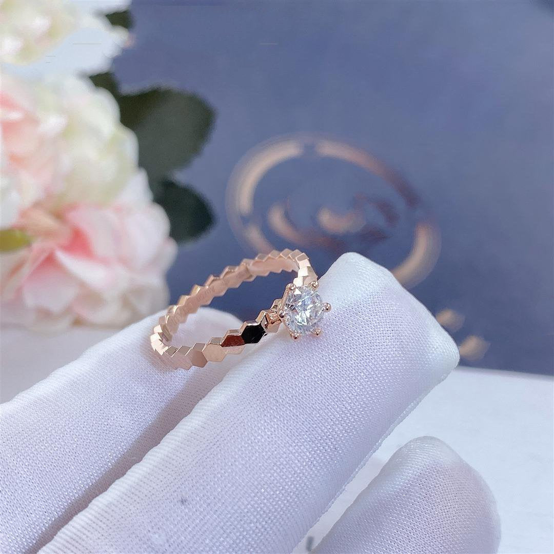 [Avelora Jewelry ]BEE LOVE RING PINK GOLD 1 DIAMOND