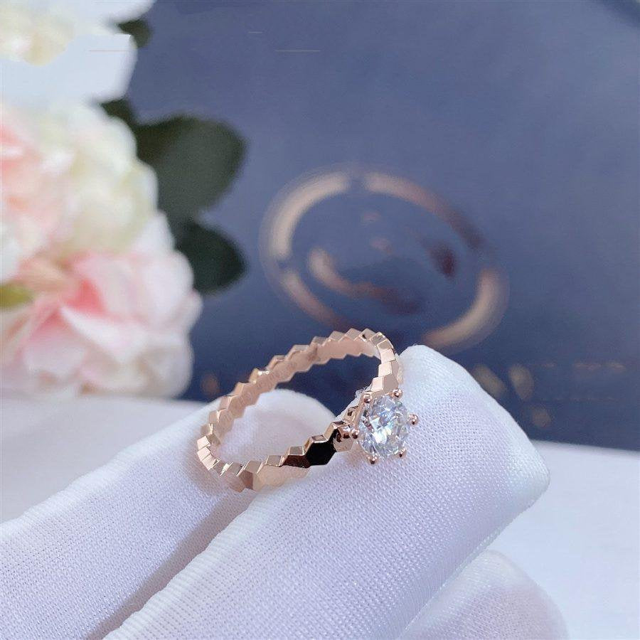 [Avelora Jewelry ]BEE LOVE RING PINK GOLD 1 DIAMOND