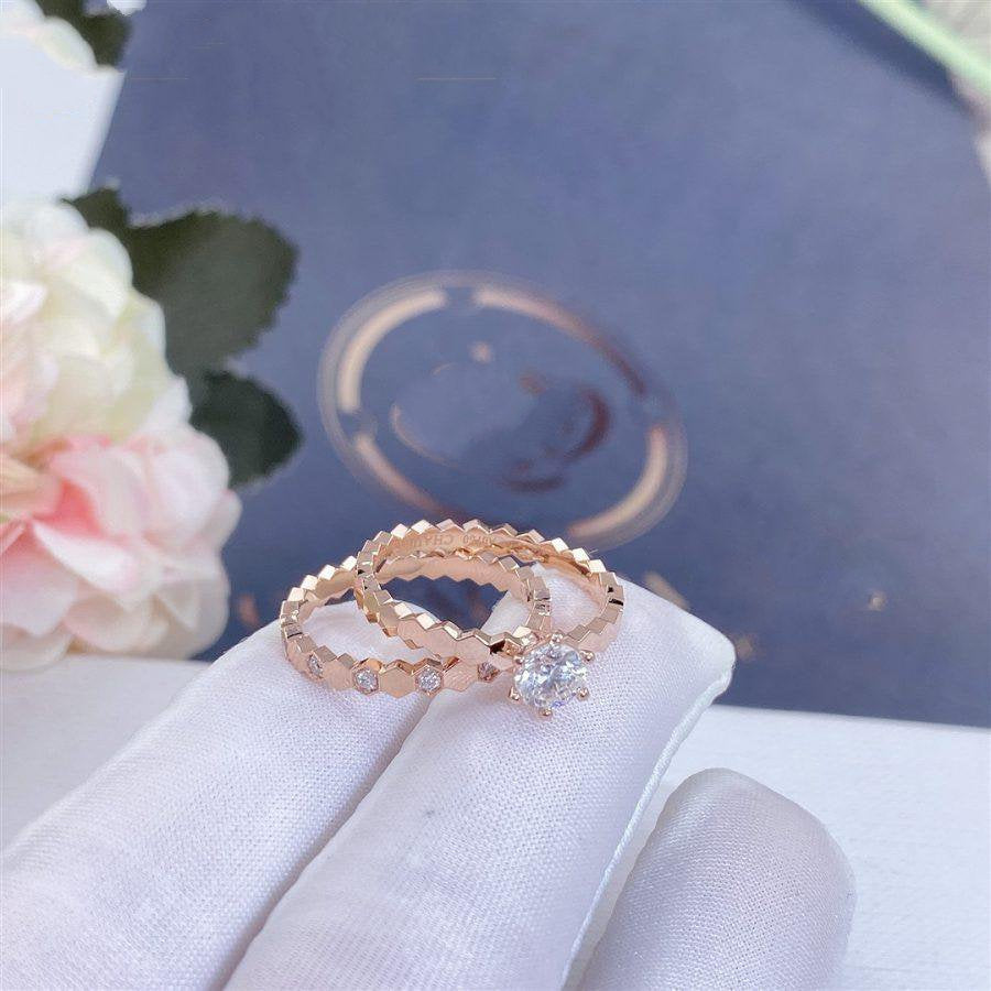 [Avelora]BEE LOVE RING ROSE GOLD 1 DIAMOND
