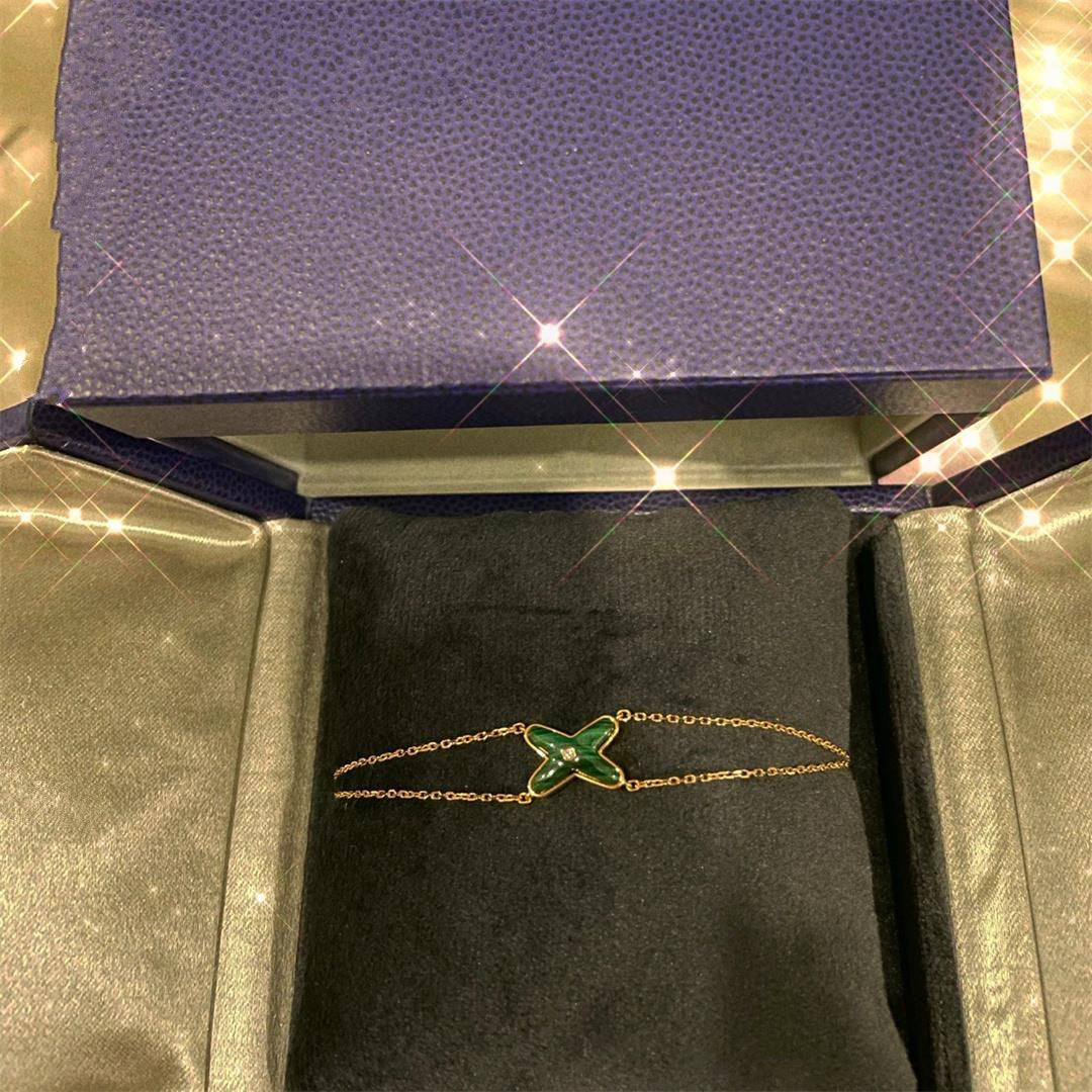 [Avelora Jewelry ]JEUX BRACELET MALACHITE PINK GOLD 1 DIAMOND