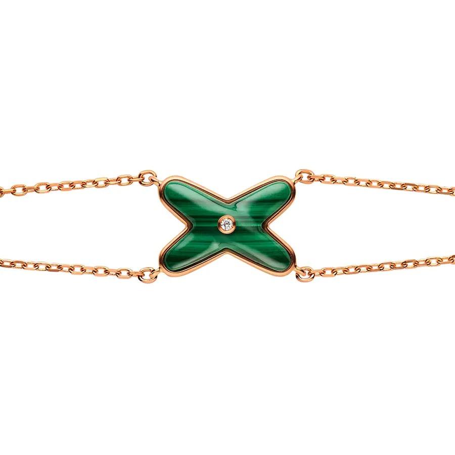 [Avelora Jewelry ]JEUX BRACELET MALACHITE PINK GOLD 1 DIAMOND