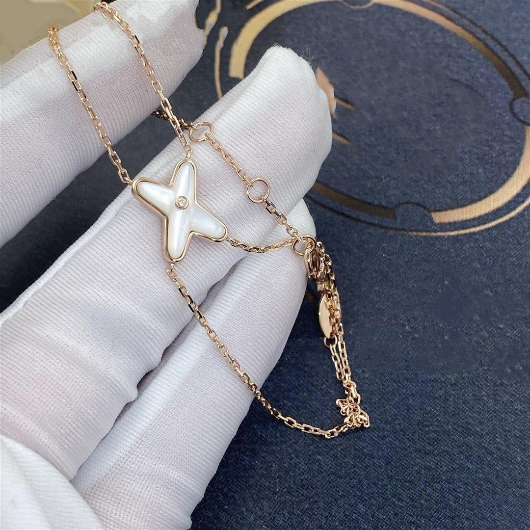 [Avelora]JEUX BRACELET WHITE MOP ROSE GOLD 1 DIAMOND