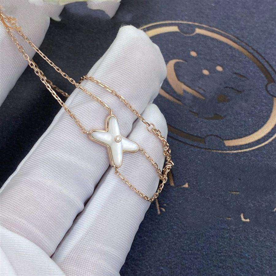 [Avelora]JEUX BRACELET WHITE MOP ROSE GOLD 1 DIAMOND