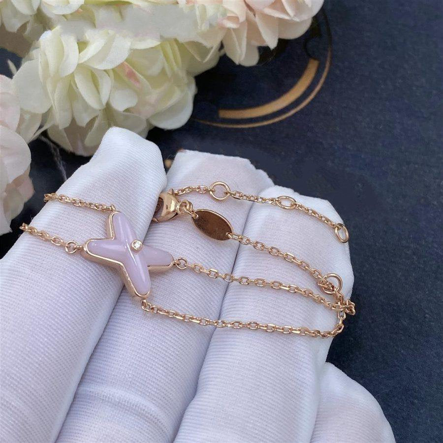 [Avelora Jewelry ]JEUX BRACELET PINK MOP PINK GOLD 1 DIAMOND