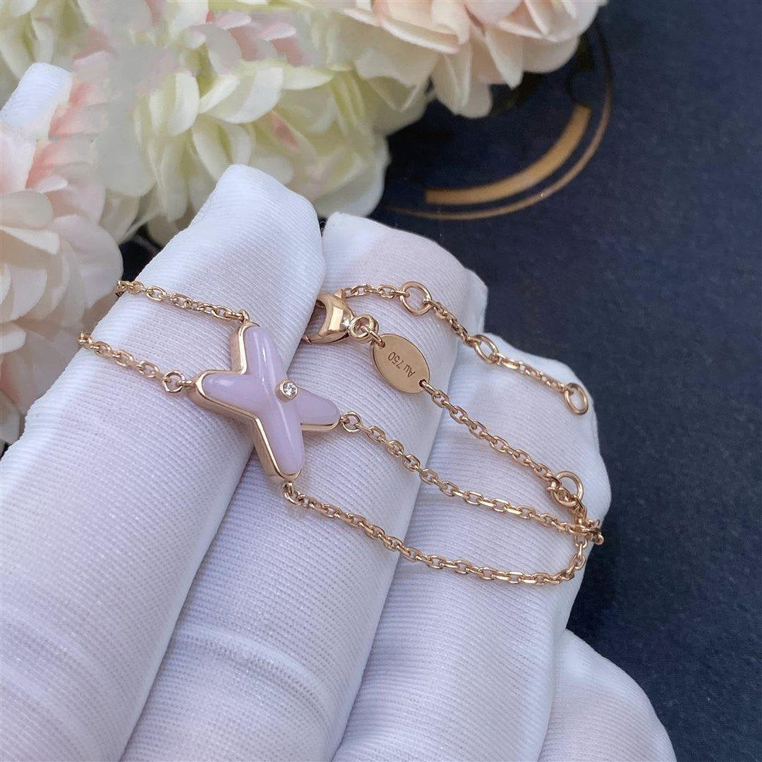 [Avelora]JEUX BRACELET PINK MOP ROSE GOLD 1 DIAMOND
