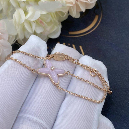 [Avelora]JEUX BRACELET PINK MOP ROSE GOLD 1 DIAMOND