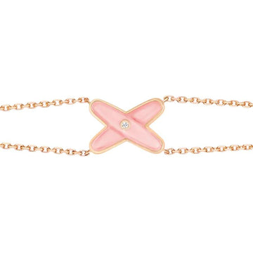 [Avelora Jewelry ]JEUX BRACELET PINK MOP PINK GOLD 1 DIAMOND