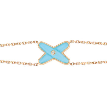 [Avelora Jewelry ]JEUX BRACELET TURQUOISE PINK GOLD 1 DIAMOND