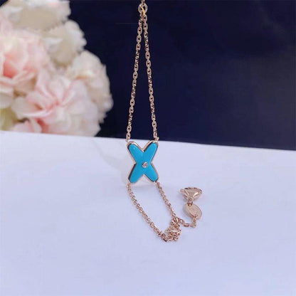 [Avelora]JEUX BRACELET TURQUOISE ROSE GOLD 1 DIAMOND