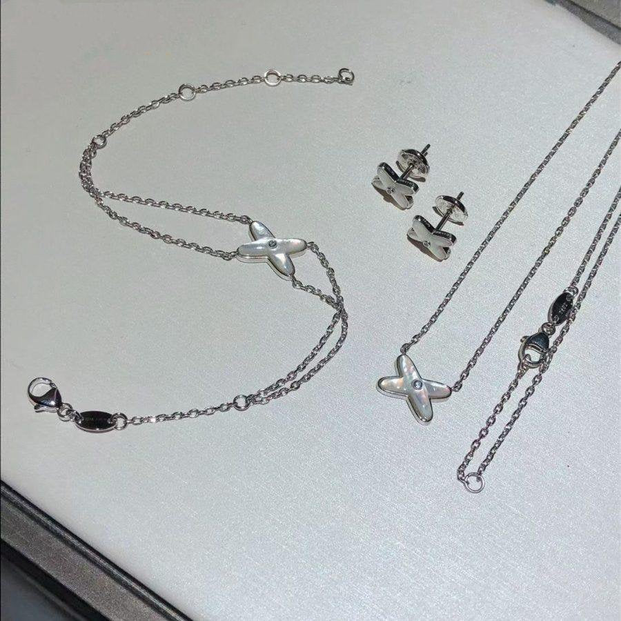 [Avelora]JEUX BRACELET WHITE MOP SILVER 1 DIAMOND