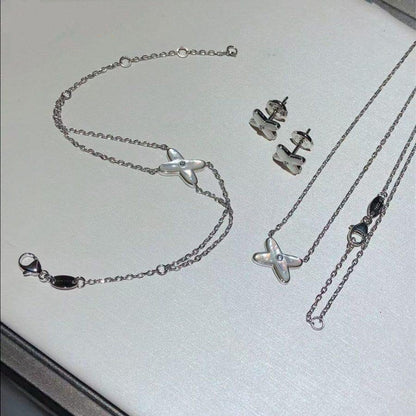 [Avelora]JEUX BRACELET WHITE MOP SILVER 1 DIAMOND
