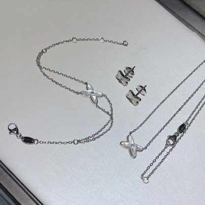 [Avelora]JEUX BRACELET WHITE MOP SILVER 1 DIAMOND