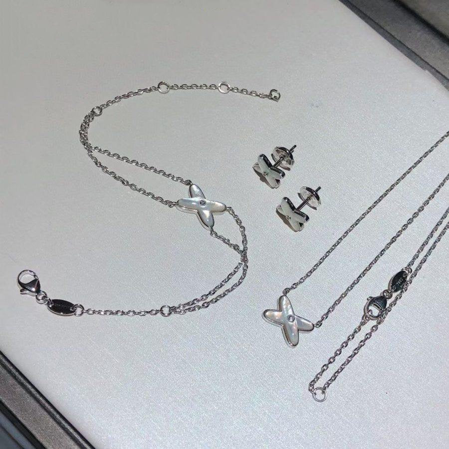 [Avelora Jewelry ]JEUX BRACELET WHITE MOP SILVER 1 DIAMOND