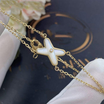 [Avelora]JEUX BRACELET WHITE MOP GOLD 1 DIAMOND